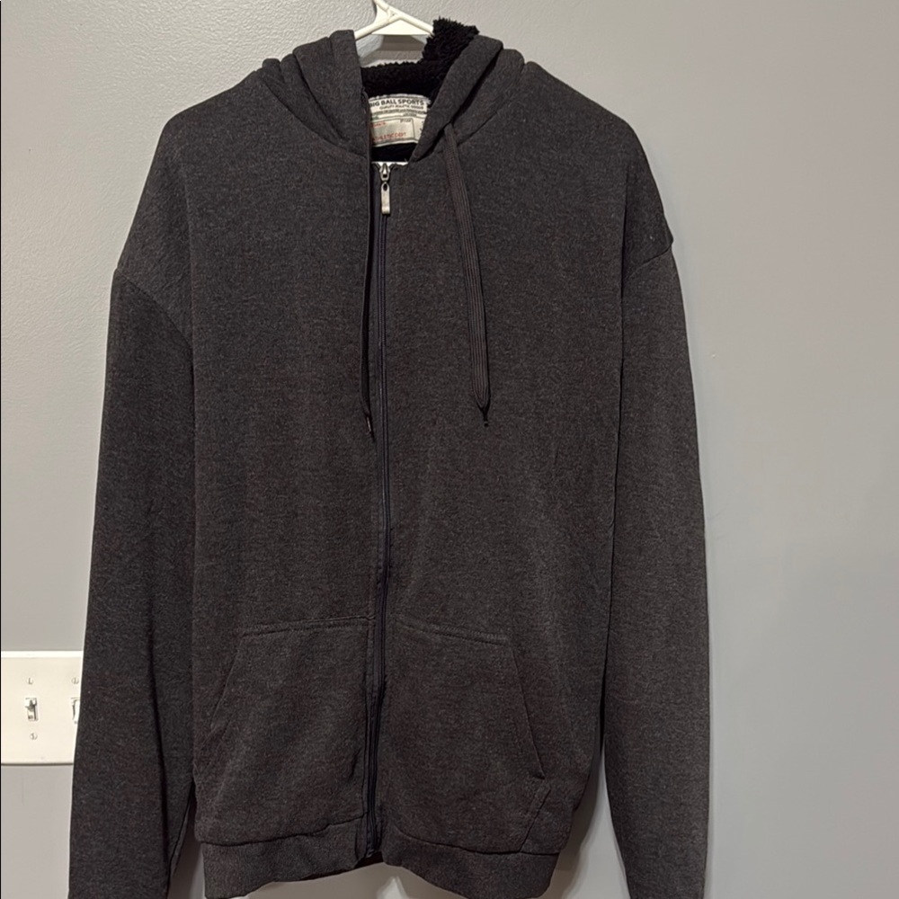 Men's Dark Gray Zip-Up Sweater